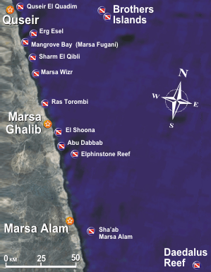 Карта Красного моря